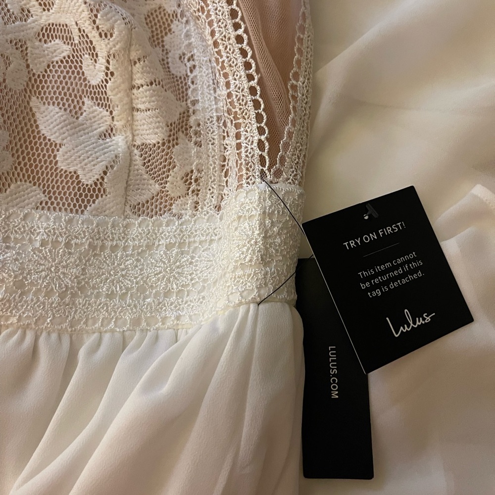 Forever and Always White Lace Maxi Dress - Picture 12 of 16
